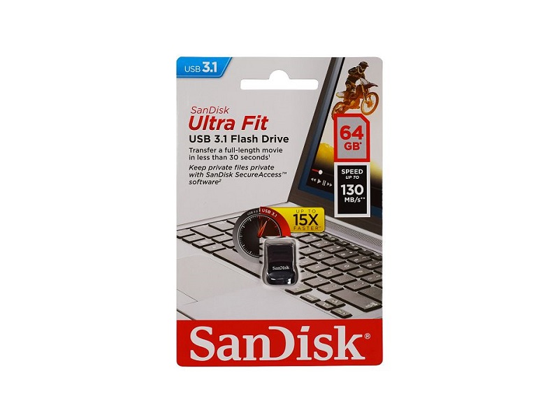 SanDisk USB 3.1 Flash Drive 64GB Ultra Fit