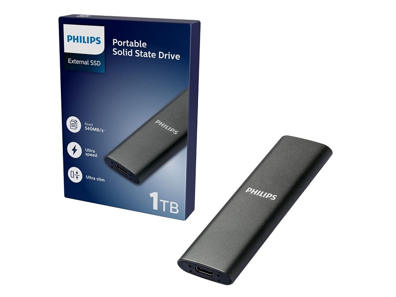 Philips 1TB vanjski SSD disk ultra speed Space Gray sivi