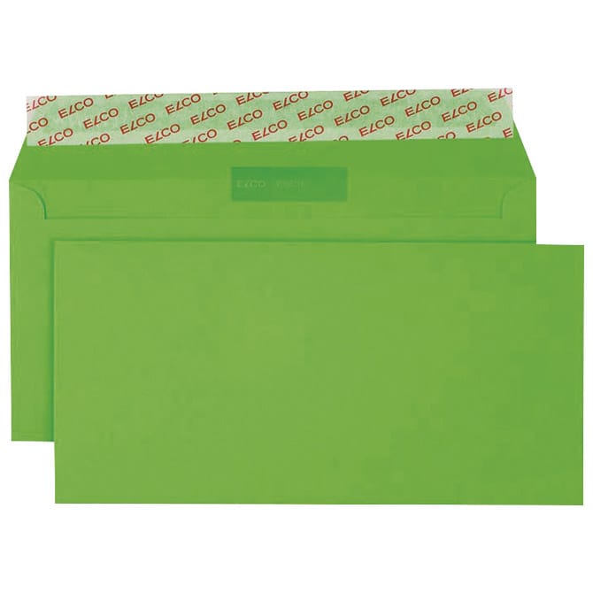 Kuverte u boji 11x23 cm strip pk25 Elco zelene