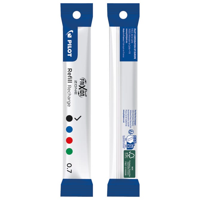 Uložak za roler 0,7 mm Frixion Zone piši-briši Pilot BLS-FRM7-B crni