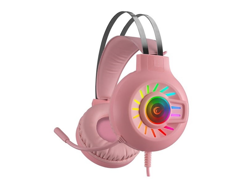 Rampage RM-K44 Zengibar slušalice roze s mikrofonom 7.1 RGB PC/PS4/PS5 USB