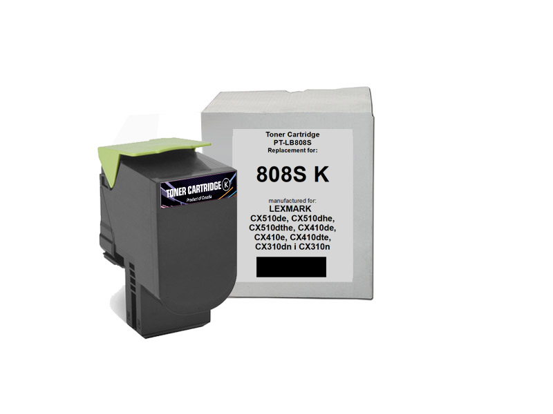 Toner Print-Team Lexmark 808S Black 80C8SK0