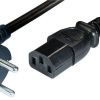 Naponski kabel šuko-PC 0,5m C13 kutni