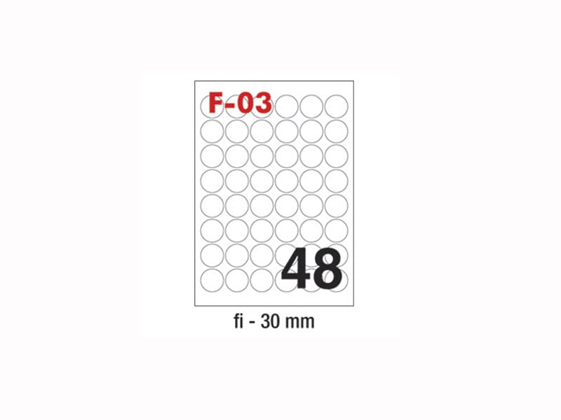 Etikete Fornax fi-30mm univerzalne F-03
