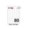 Etikete Fornax 35,6x16,9mm univerzalne pk100 listova F-96