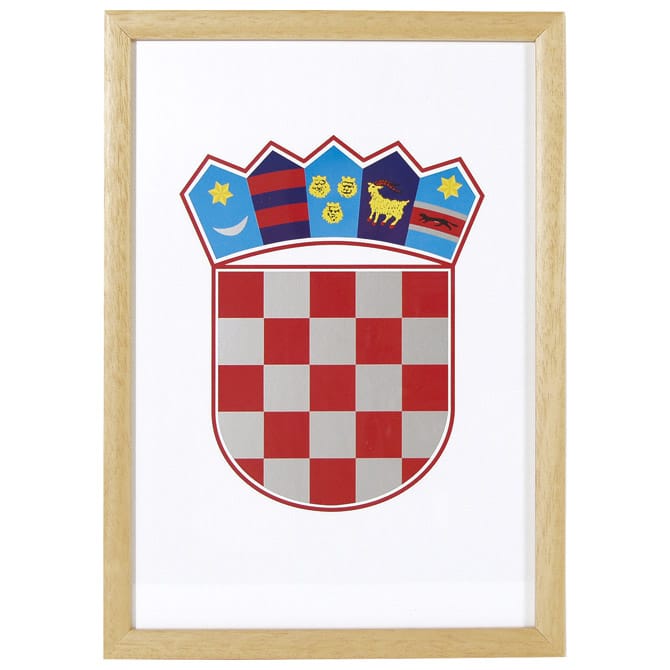Grb RH 35x50 cm uokvir drvo Art