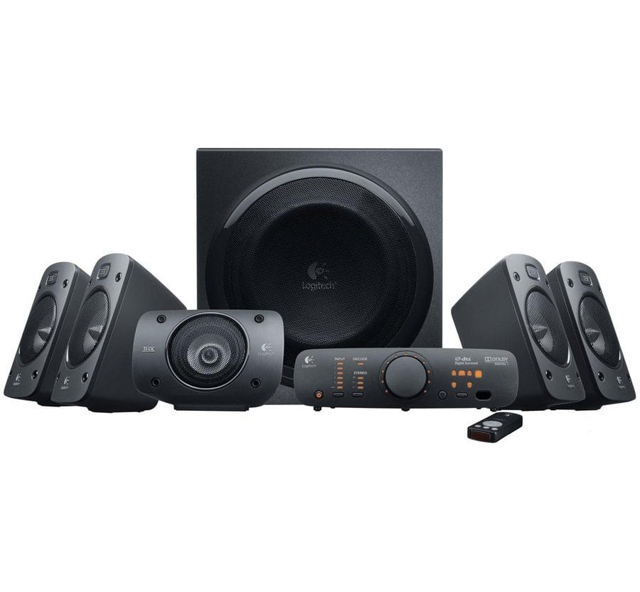 LOGITECH Z906 THX Surround Sound 5.1 Speakers - BLACK - 3.5 MM