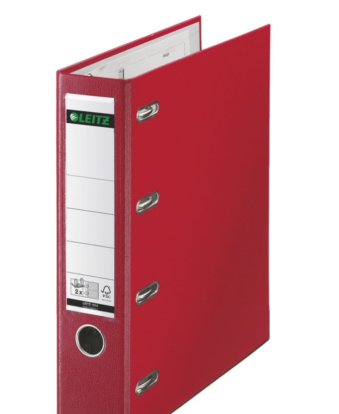Registrator A4 široki samostojeći 2 mehanizma Leitz 10120225 crveni