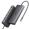 UGREEN 13-portni USB-C HUB 1xDP 4K60, 2xHDMI 4K60, 1xUSB-C PD 100W, 1xUSB-C, 4x USB-A, RJ45, 3.5mm, čitač kartica