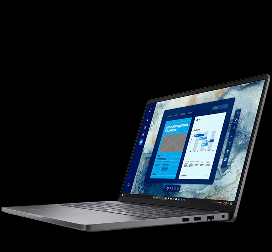 Alternative view of Dell Pro 16 (PC16250), 16" FHD+ (1920x1200), Intel Core Ultra 5 235U (12 TOPS NPU, 12C, 4.9GHz), 32GB (1x32GB) DDR5, M.2 512GB SSD, Intel Integrated, WiFi, BT, HDMI, THB4 (DP/PD), USB-C (DP/PD), 2xUSB-A, RJ-45, FngPr, Backlit kb, Win11Pro, 3Y PS NBD