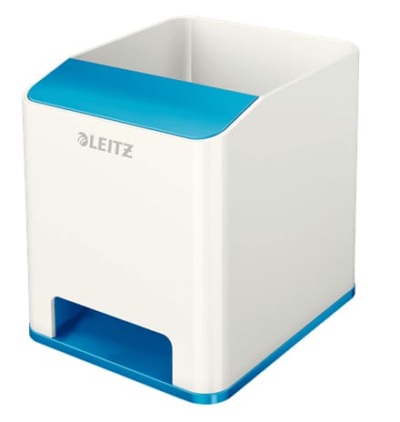 Čaša za olovke pvc četvrtasta Wow Leitz 53631036 bijela/plava