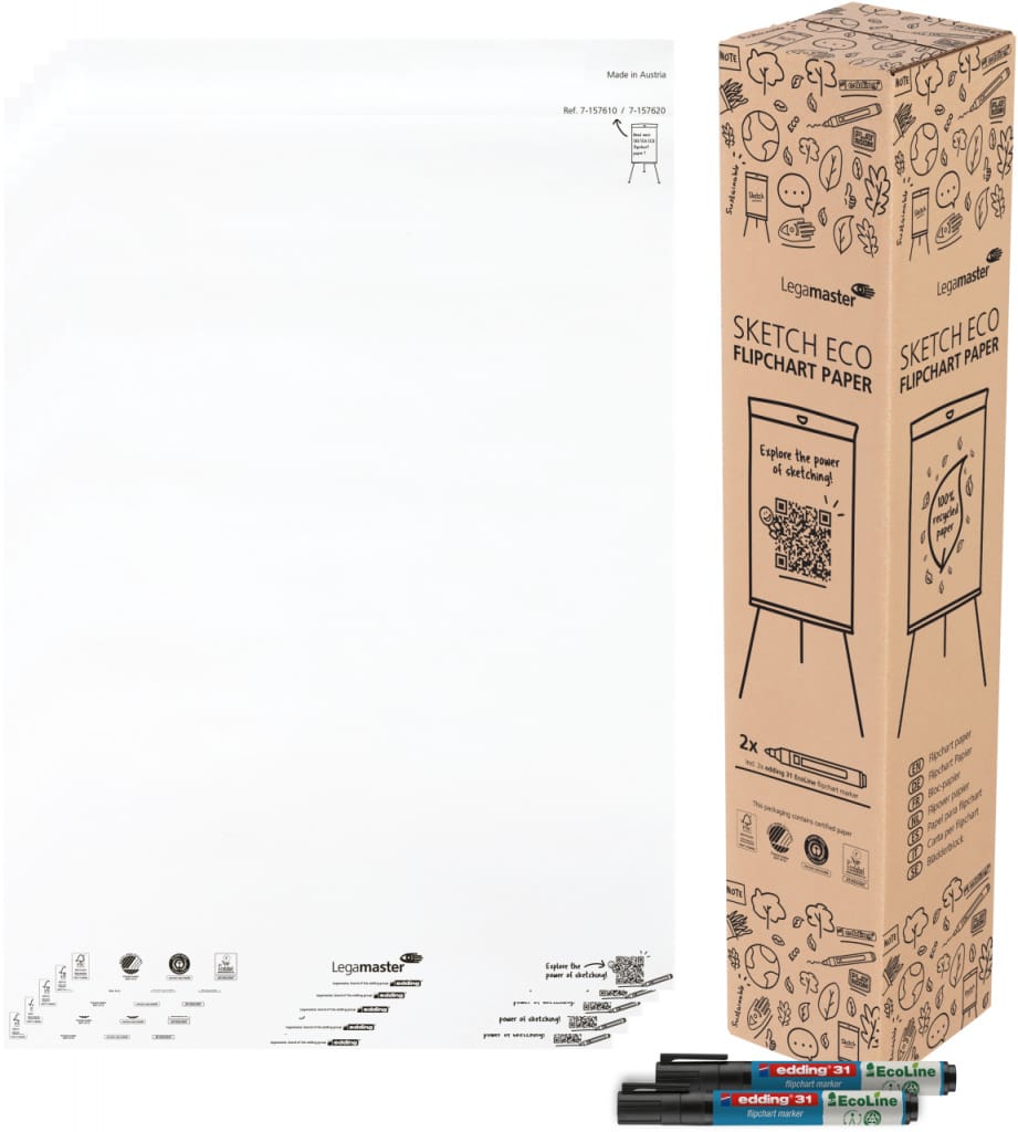 Blok-Flipchart u roli 65x98 cm 5x20 listova Sketch Eco Legamaster 7-157610