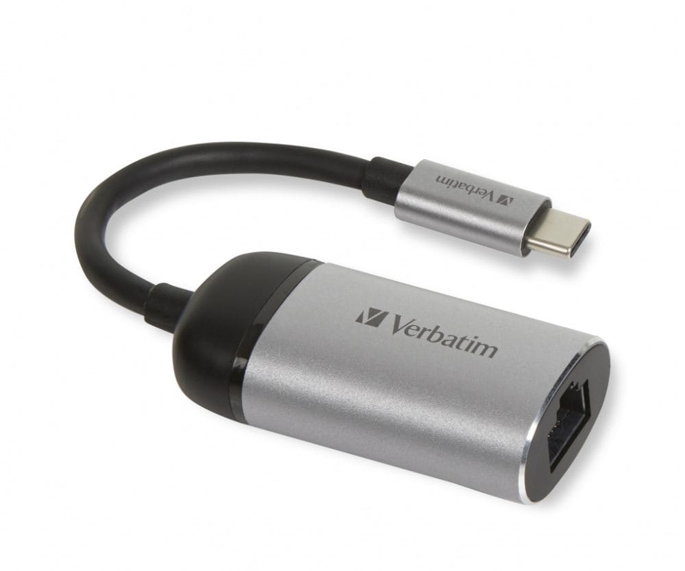Verbatim USB-C na RJ45 gigabitni ethernet mrežni adapter, aluminijsko kućište