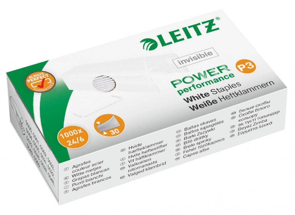 Spajalice strojne br.24/6 pk1000 Leitz 55540000 bijele