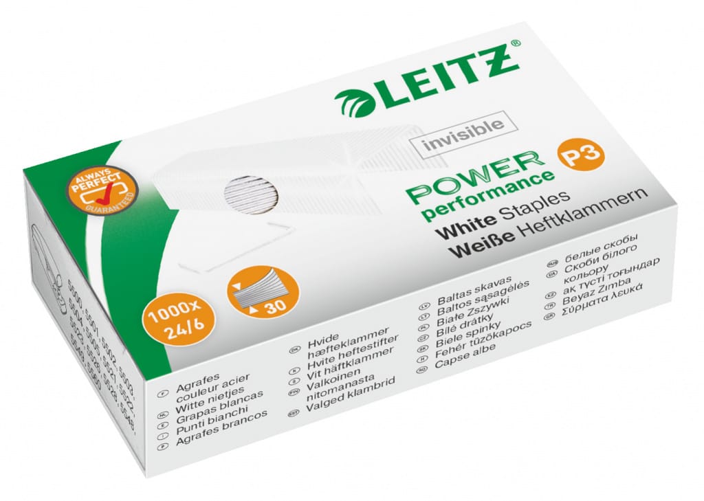 Spajalice strojne br.24/6 pk1000 Leitz 55540000 bijele