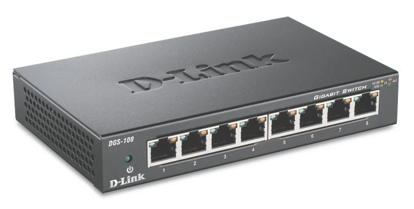 D-Link switch neupravljivi, DGS-108/E (metalno kućište)