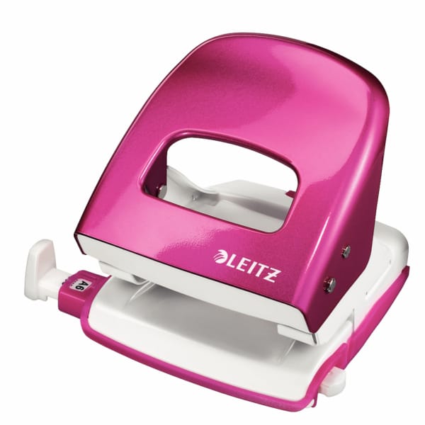 Bušač 2 rupe do  30 listova Wow Leitz 50082223 metalik rozi blister