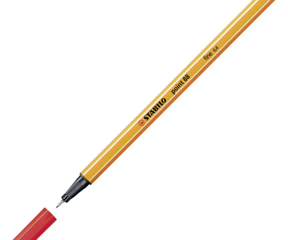 Alternative view of Flomaster 0,4 mm Point 88/40 Stabilo crveni