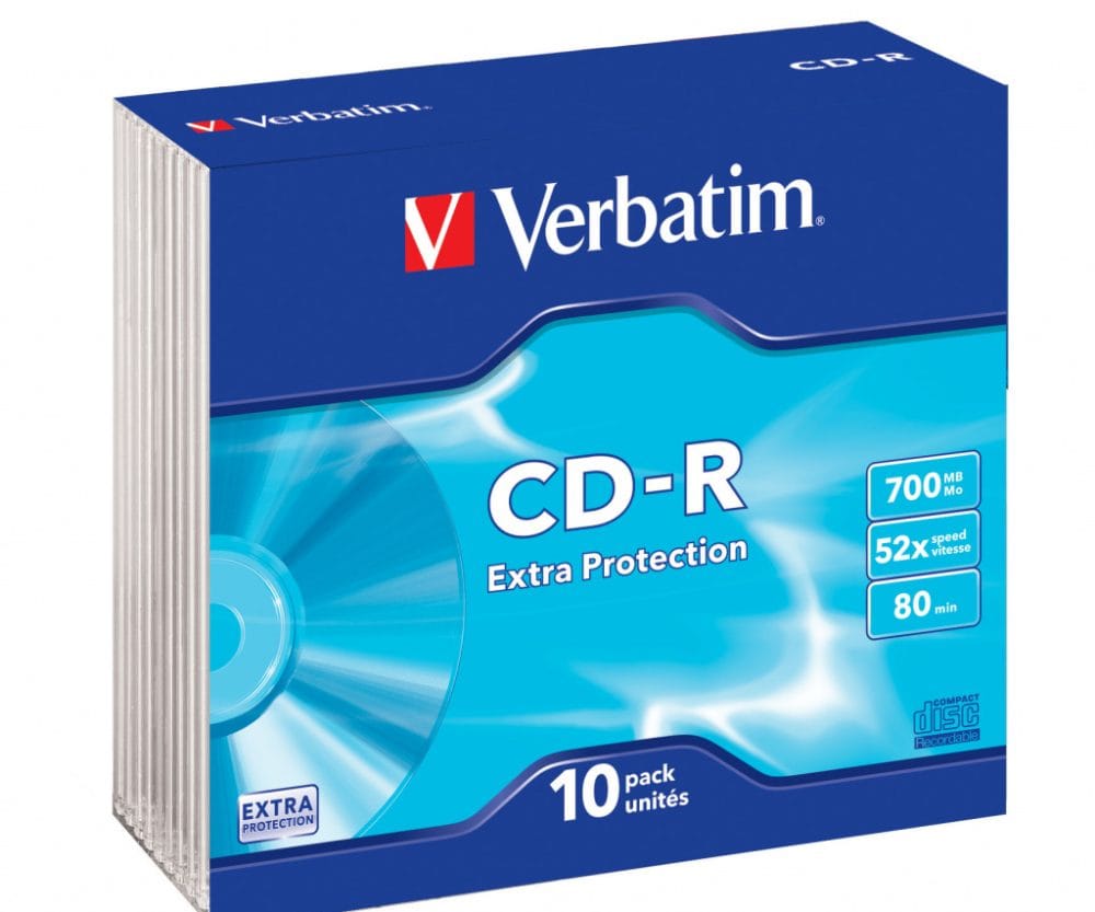 Alternative view of CD-R 700/80 52x slim Extra protection pk10 Verbatim 43415
