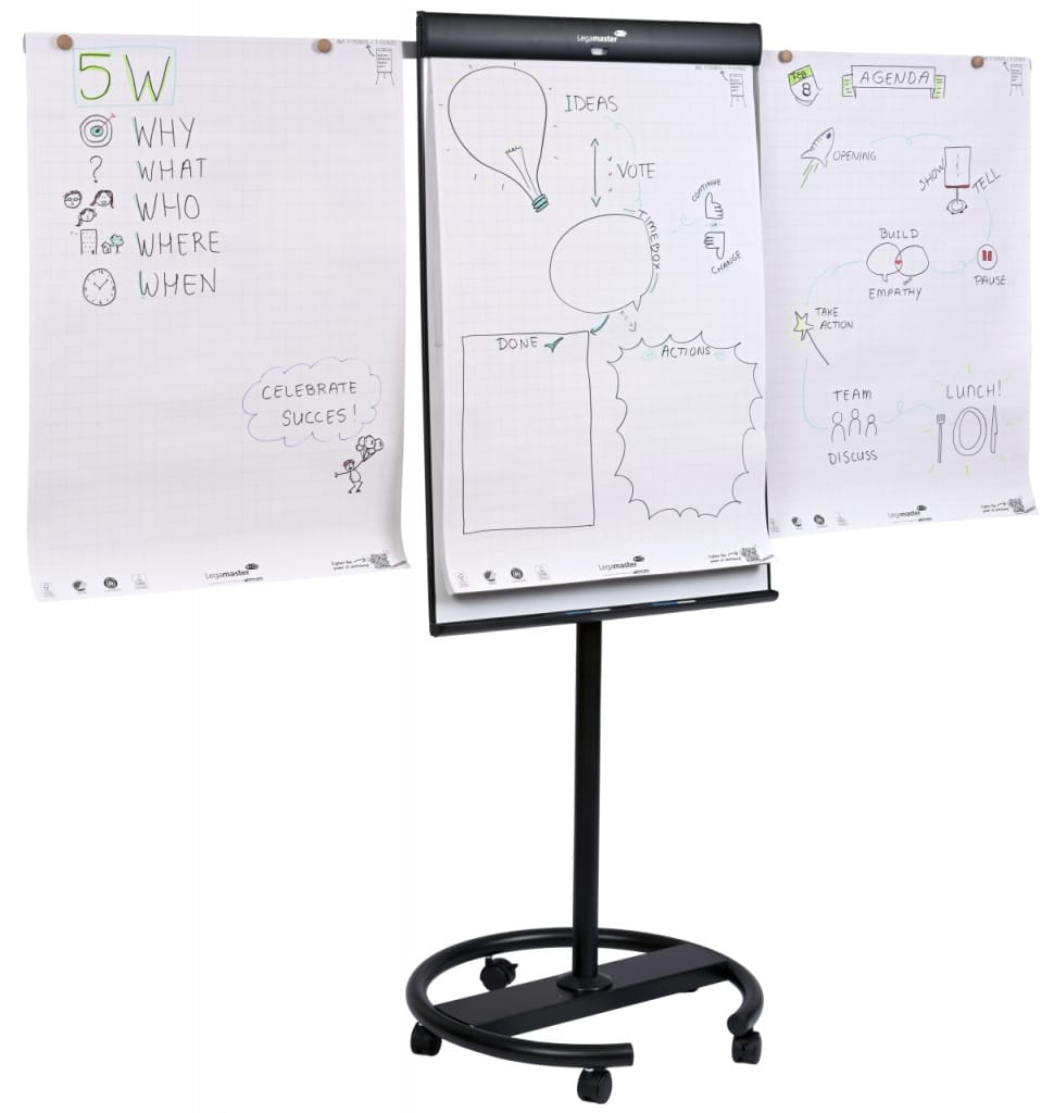 Stalak flipchart+bijela ploča mobilni 68x107 cm Sketch Pro Legamaster 7-153610 crni - Slika 12