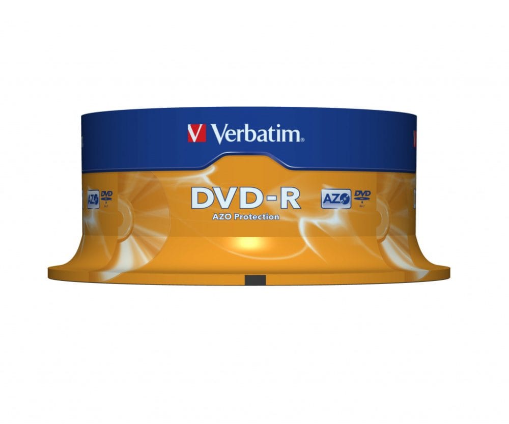 Alternative view of DVD-R 4,7/120 16x spindl Mat Silver pk25 Verbatim 43522