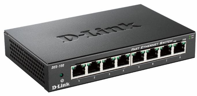 D-Link switch neupravljivi,DES-108/E (metalno kućište)