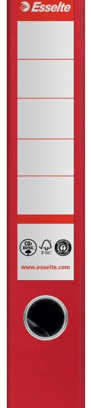 Alternative view of Registrator A4 uski samostojeći CO2 neutral Vivida Esselte 627575 crveni!!