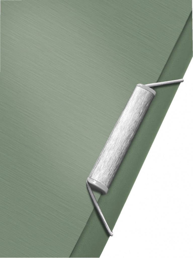 Fascikl klapna s gumicom pp A4 Style Leitz 39770053 metalik zeleni - Slika 2