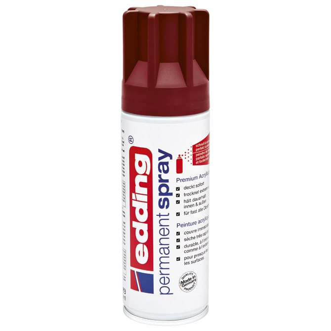 Boja akrilna u spreju 200 ml permanentna Edding 5200912 mat bordo