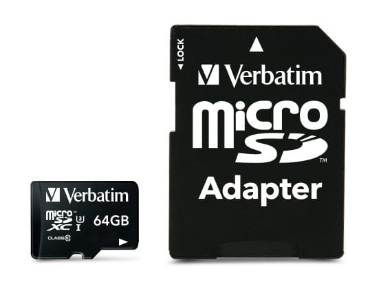 Verbatim memorijska kartica PRO Micro SDXC 64GB, U3, A2, V30, Class 10 Card + adapter