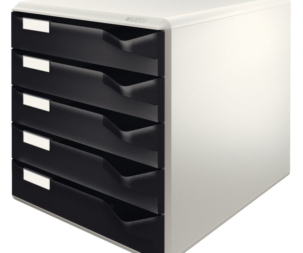 Kutija s  5 ladica Post set Leitz 52800095 crna