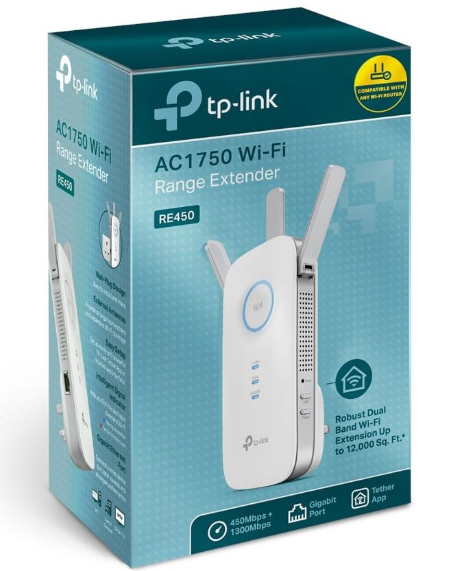 TP-Link AC1750 bežični pojačivač dometa DualBand Wireless Range Extender 3xfiksna antena RE450 - Slika 3