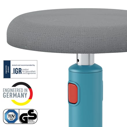 Stolica ergonomska Sit-Stand 2u1 Ergo Cosy Active Leitz 65180061 plava - Slika 4
