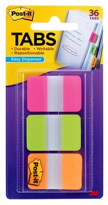Zastavica 25,4x38 mm 3bojex22L super čvrste Post-it 3M.686-PGO blister