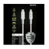 Max Mobile kabel iPhone Lightning - type-C bijeli kevlar QuickCharge 3A 65W