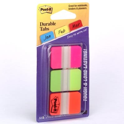 Zastavica 25,4x38 mm 3bojex22L super čvrste Post-it 3M.686-PGO blister - Slika 5