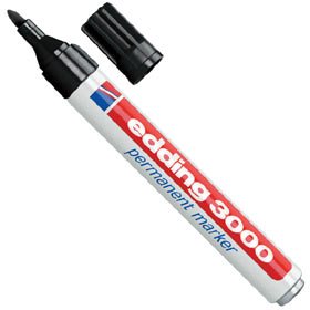 Marker permanentni 1,5-3 mm okrugli vrh Edding 3000 crni