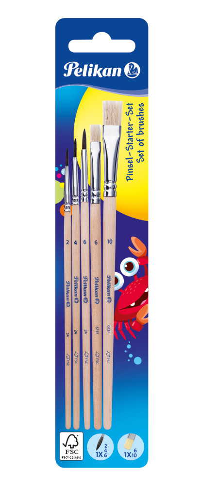 Kist za vodene boje 2,4,6+tempere 6,10 Pelikan 700566 (100401594) blister