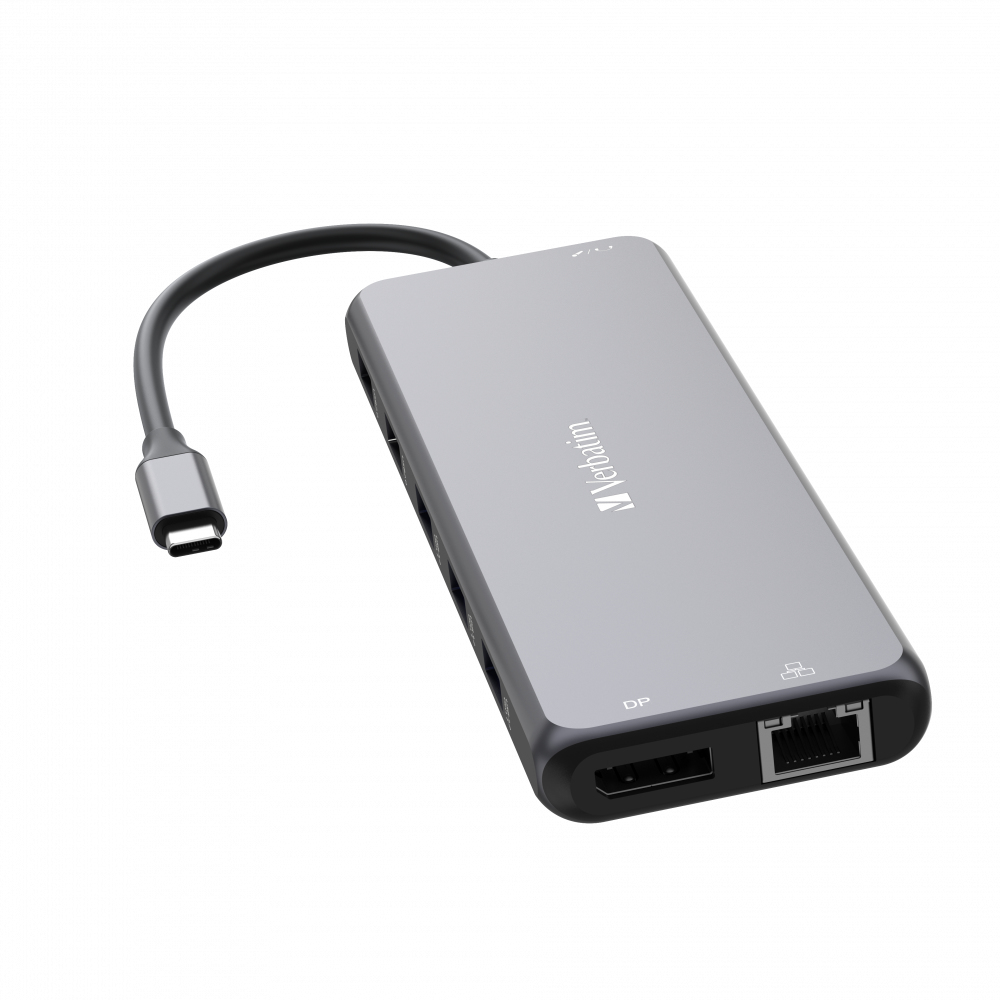 Verbatim USB-C Pro Multiport 13-port Hub, 2×HDMI, 1×DP, 1×RJ45, 3×USB-A 3.2 Gen1, 1×USB-A 3.2 Gen2, 2×USB-A 2.0, 1×Audio, 2×USB-C (PD 100W) CMH-13 - Slika 2