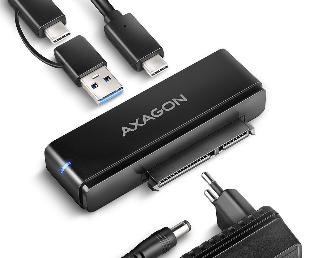 Alternative view of AXAGON ADSA-FPX USB CM -> SATA 6G, 2,5"/3,5" HDD/SSD, C->A Adapter