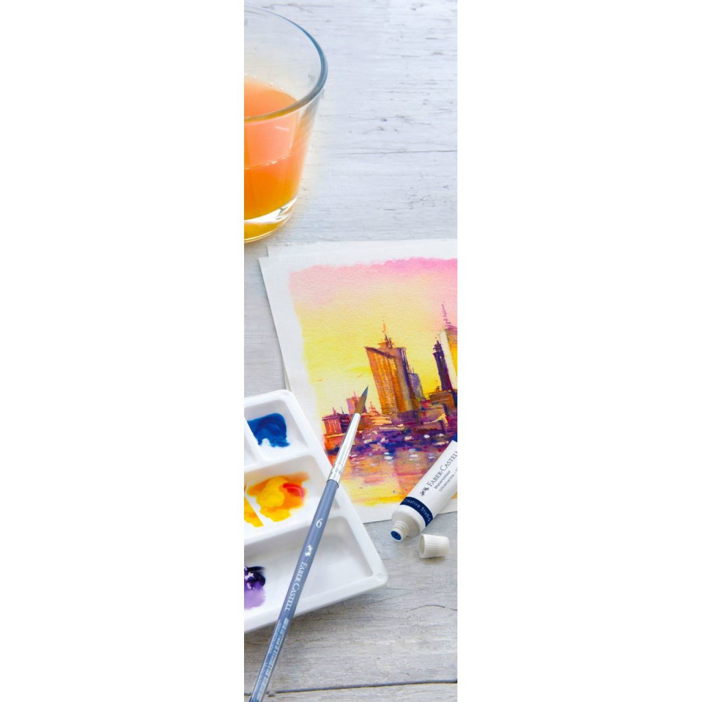 Boja vodena u tubi 9 ml 12 boja+paleta Creative Studio Faber-Castell 169612 blister - Slika 7