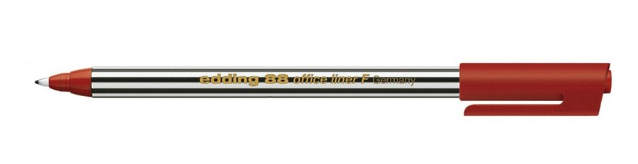 Flomaster liner uredski F 0,6 mm Edding 88 crveni