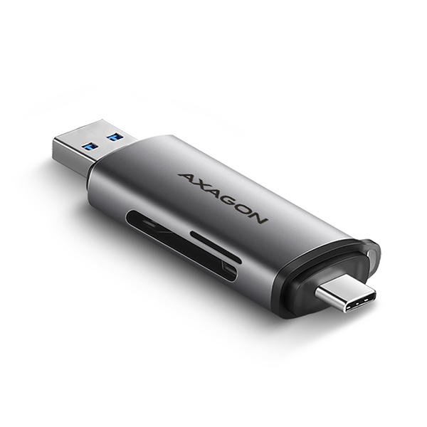 AXAGON CRE-SAC External USB 3.2 Gen1 Type-C+Type-A 2-slot SD/microSD