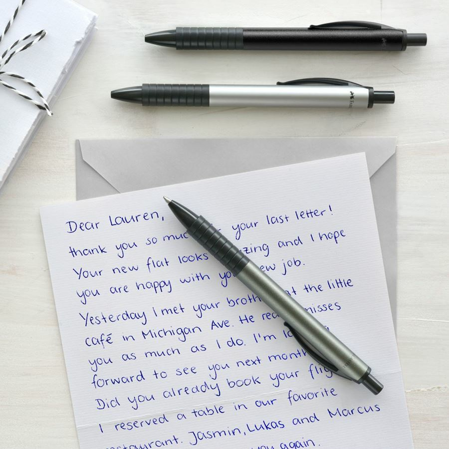 Olovka kemijska Basic Metal Faber-Castell 143411 mat srebrna!! - Slika 3