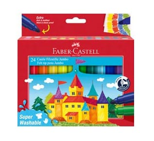 Flomaster školski  24boje Jumbo kratki Faber Castell 154324 blister