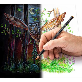 Boje drvene 24boje Super Soft black Design Journey Staedtler 149C C24 blister - Slika 4