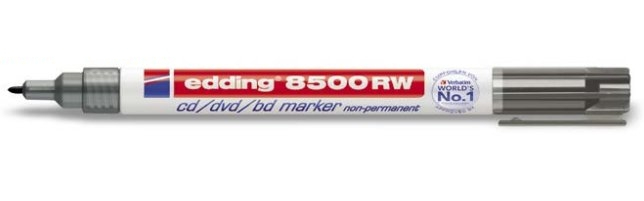 Marker za CD/DVD 1 mm okrugli vrh Edding 8500 RW crni