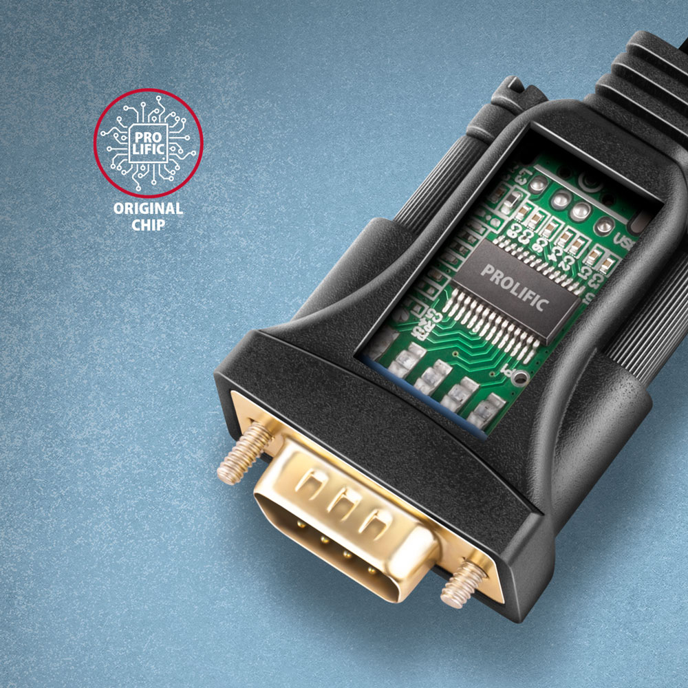 CC USB AM 2.0->DB9,Prolific, 1.5m, ADS-1PSN, Axagone - Slika 3