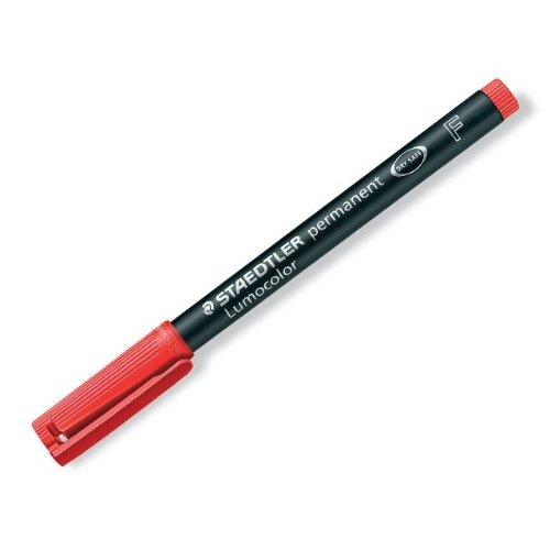 Marker permanentni 0,6 mm reciklirani Lumocolor Staedtler 318-2 crveni