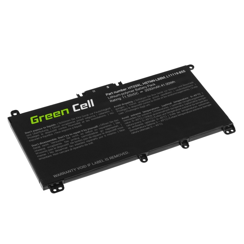Alternative view of Green Cell (HP163) baterija 3550 mAh,11.55V HT03XL do HP 240 G7 245 G7 250 G7 255 G7, HP 14 15 17, HP Pavilion 14 15